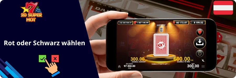 20 Super Hot gamble feature double your win